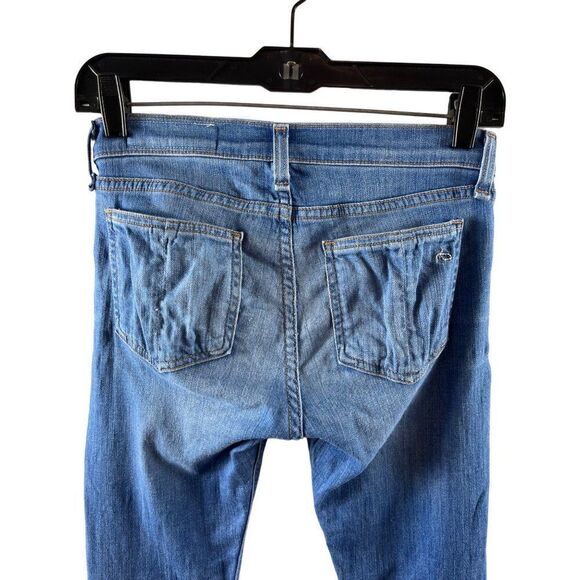 rag & bone Jeans the Capri Low Rise Light Wash Denim Raw Hem Women's Size 25 - Picture 5 of 13
